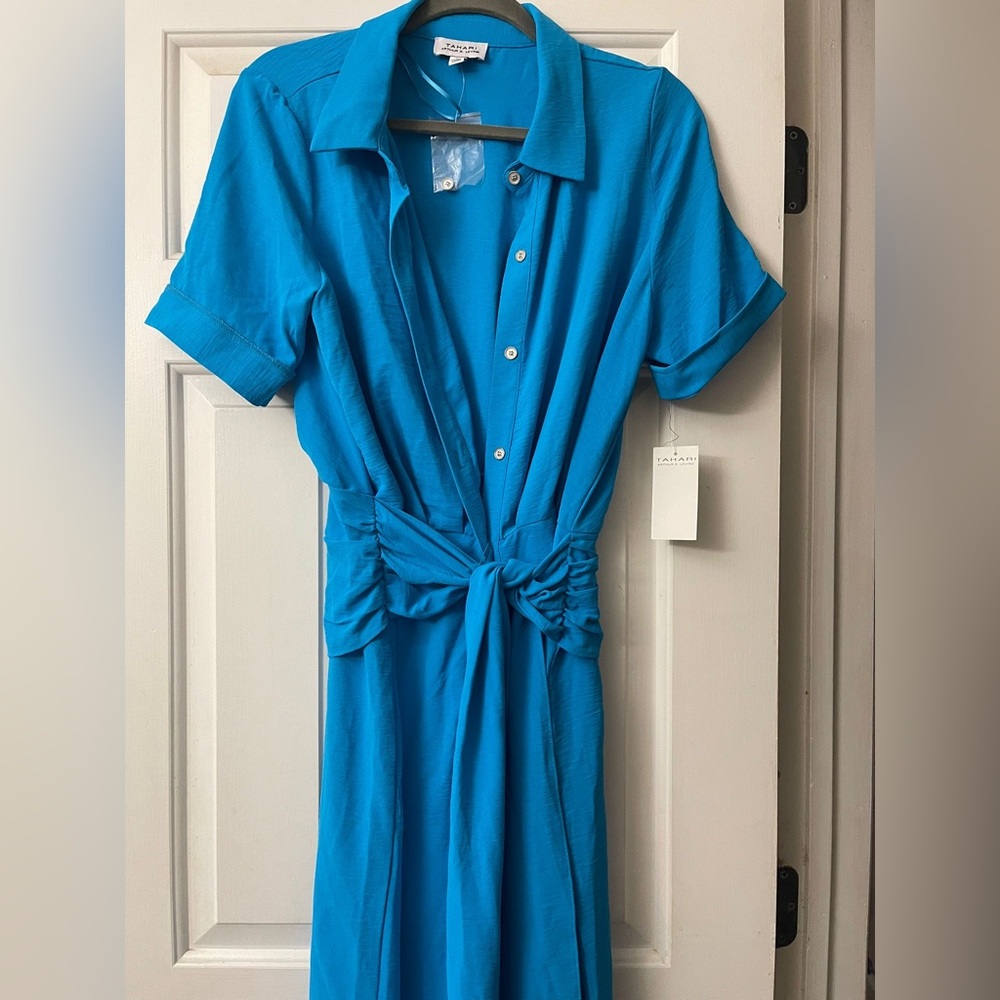 Tahari | midi blue dress